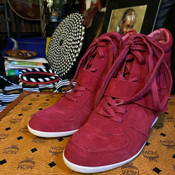 ASH ‘Bowie’ Suede Hidden Wedge Sneaker Bootie, size 40M - Picture 8 of 11